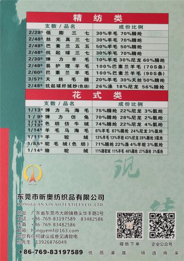 1/5.5羊毛噴毛紗