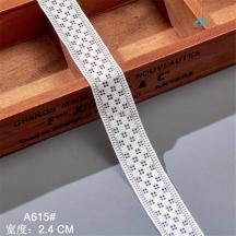 彈力小邊2.4CM 電腦前賈卡成圈280D雙氨綸對(duì)拉內(nèi)褲彈力蕾絲花邊