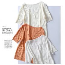 v領(lǐng)薄款冰絲針織衫短袖t恤女2021年夏季女裝修身顯瘦內(nèi)搭氣質(zhì)上衣