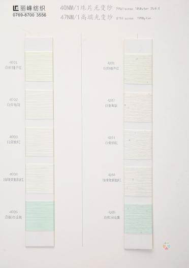 40NM/1珠片光變紗 47NM/1高端光變紗