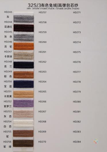 32S/3 三股兔絨包芯紗