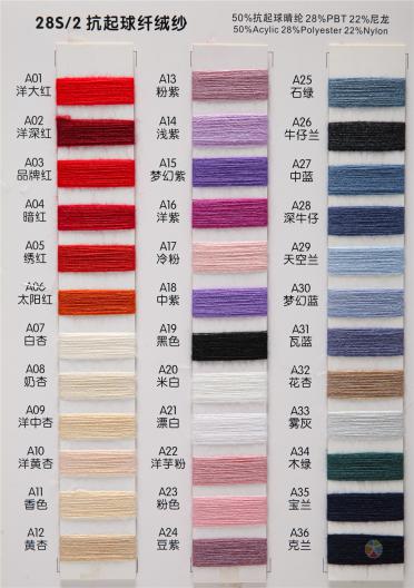 28S/2抗起球纖絨紗 28S/2羊毛纖絨紗