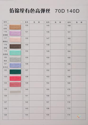 70D140D仿錦綸有色高彈絲