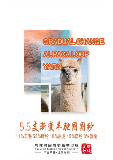 5.5支漸變羊駝圈圈紗