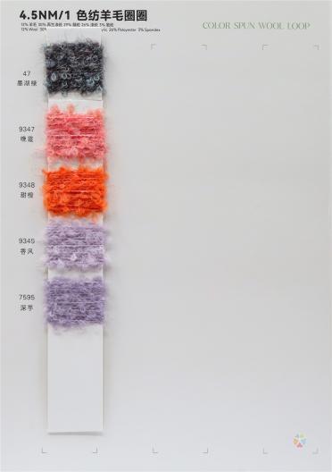 4.5NM/1色紡羊毛圈圈