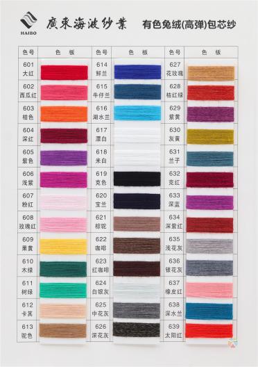 2/28 有色兔絨高彈包芯紗