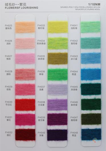 1/18NM 54%REC-POLY 15%LYOCELL 8%REC-NYLON 18%ACRYLIC 5%RWS WOOL