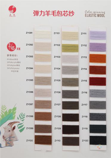 2/45NM 色紡彈力羊毛