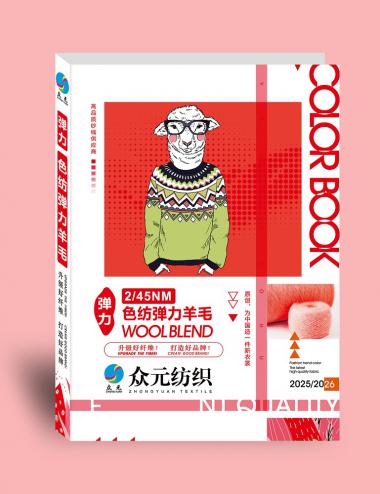2/45NM 色紡彈力羊毛