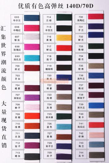 有色高彈絲
