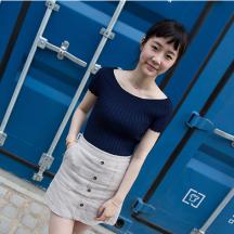 冰絲一字領上衣女夏純色露肩短袖百搭修身