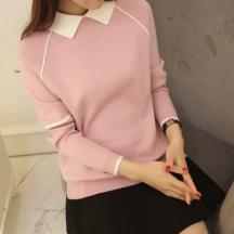POLO領(lǐng)長袖打底衫女毛衣