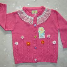 手工鉤花麻花幼兒小童毛衣