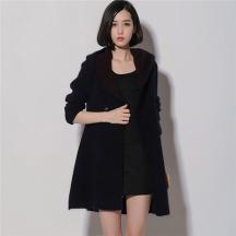 歐美高檔雙面連帽貂絨大衣