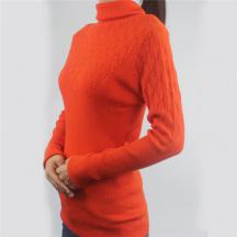 女裝高領(lǐng)純色毛衣