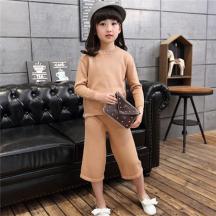 女童中大童純棉毛衣童套裝