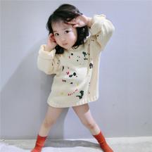 季新品男女童毛衣韓版印花針織上衣