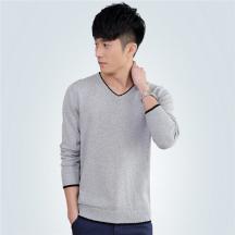 男式V領(lǐng)套頭針織衫時尚休閑秋季男裝打底衫