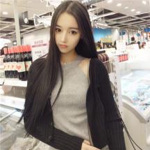 V領女長袖外套
