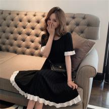 超仙甜美桔梗裙法式少女裙