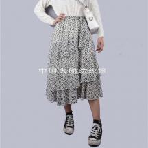 高腰波點蛋糕半身裙
