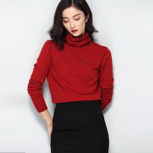 毛衫女裝2019秋冬新款高領(lǐng)韓版打底衫時尚套頭針織上衣一件代發(fā)女