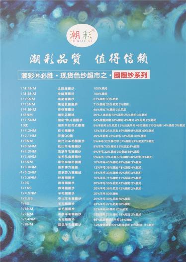 1/8NM潮彩·花圈絨 1/7.5NM潮彩·珠片圈圈紗